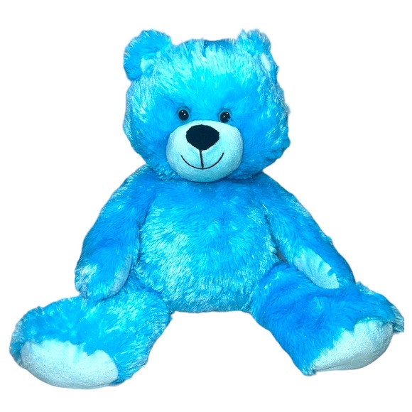 Animal Adventure Blue Shaggy Teddy Bear Plush Stuffed Animal 16” Inches Silky - Picture 1 of 7